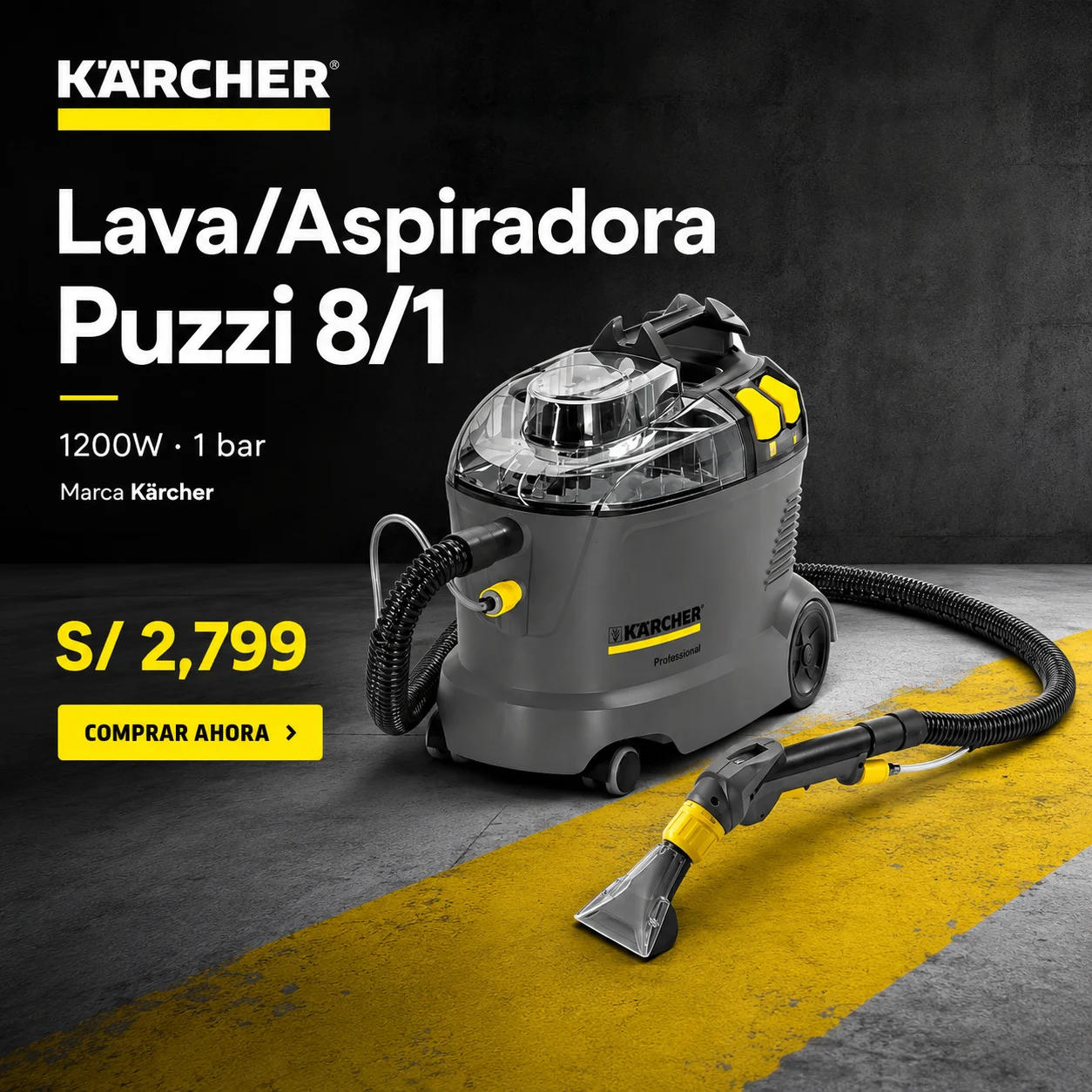 Kärcher Lava/Aspiradora Puzzi 8/1