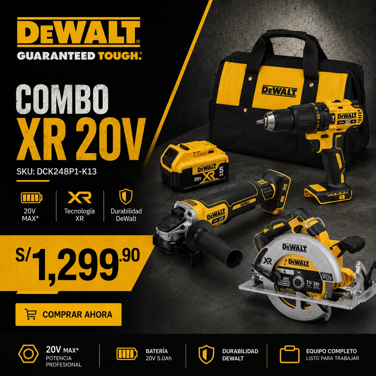 Combo DeWalt XR 20V